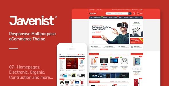 Javenist v1.3.3 多用途电子商务 WordPress 主题下载