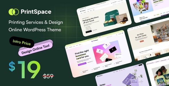 PrintSpace v1.5.0 打印服务和在线设计 WooCommerce WordPress 主题下载