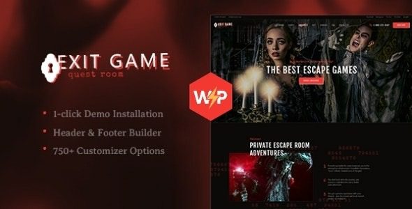 Exit Game v1.3.0 现实生活中的秘密逃生室 WordPress 主题下载