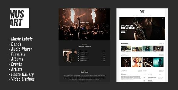 Musart v1.2.3 音乐厂牌和艺术家 WordPress 主题下载