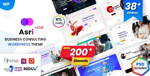 Asri v1.1.5 一页多用途商业 WordPress 主题下载