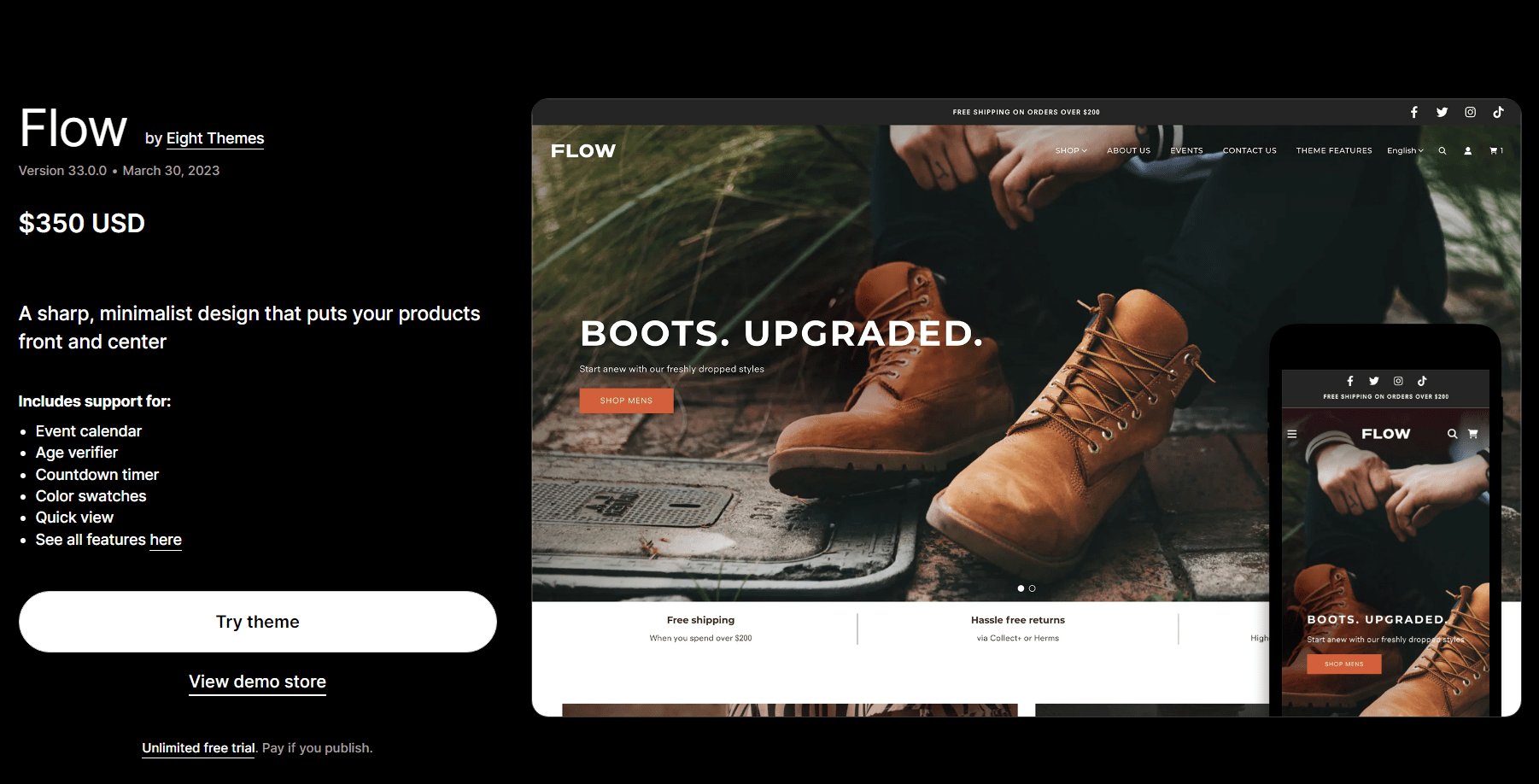 Flow Shopify Theme v32.0 shopify主题下载