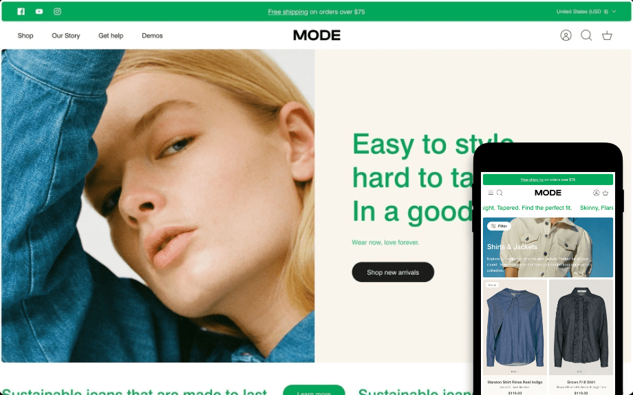 Mode Shopify Premium Theme v4.0.0 Shopify主题下载