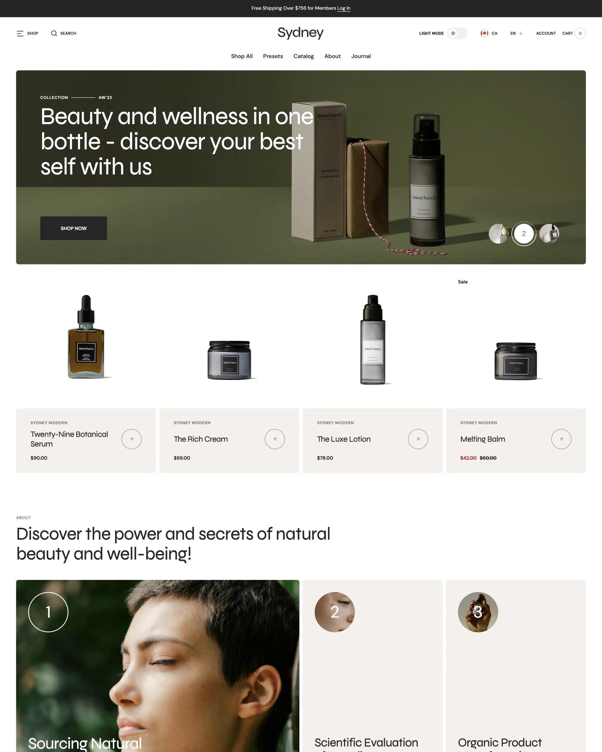 Sydney Shopify Theme v1.0.1 July 20, 2023 Shopify主题下载