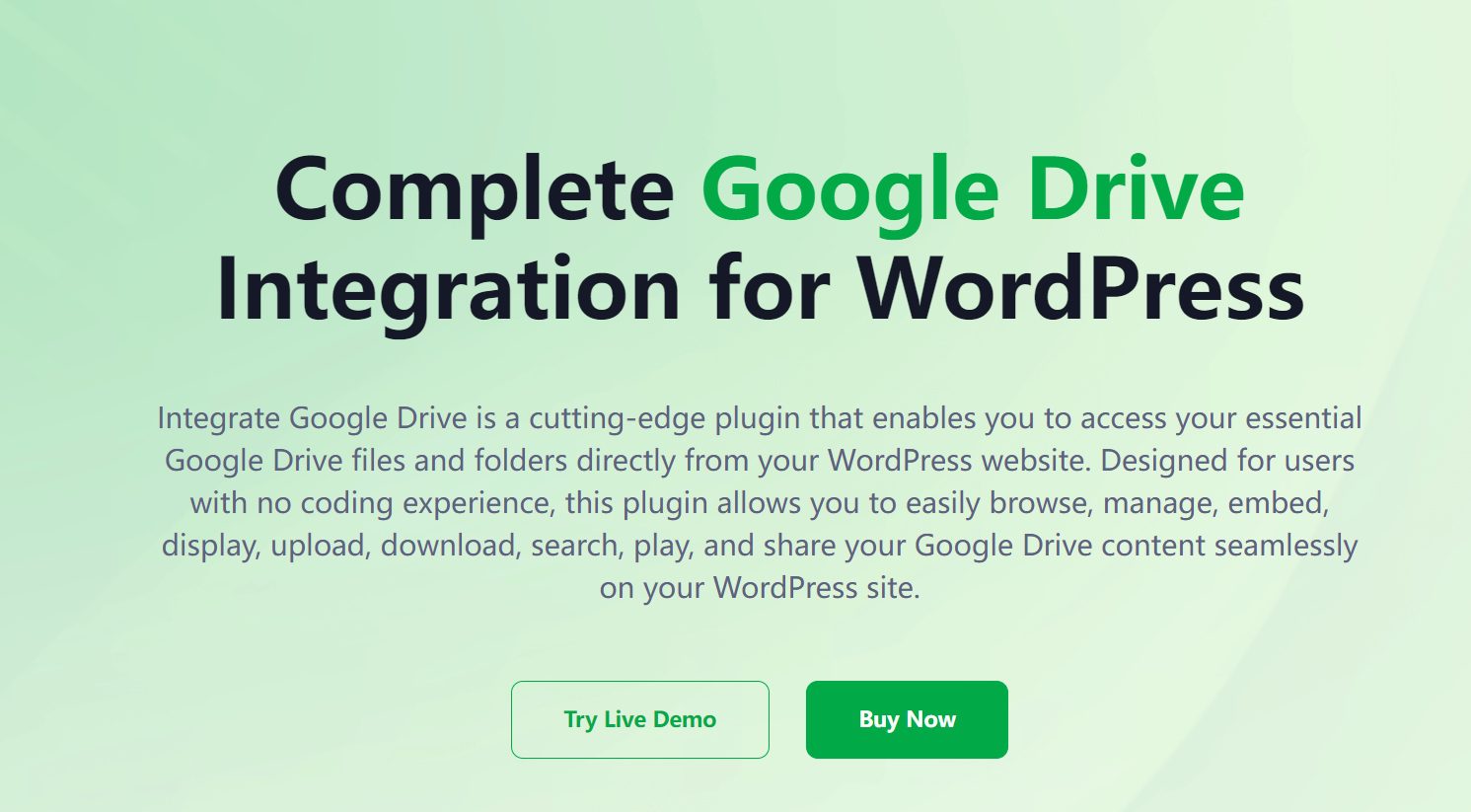 Integrate Google Drive PRO v1.5.7 插件下载