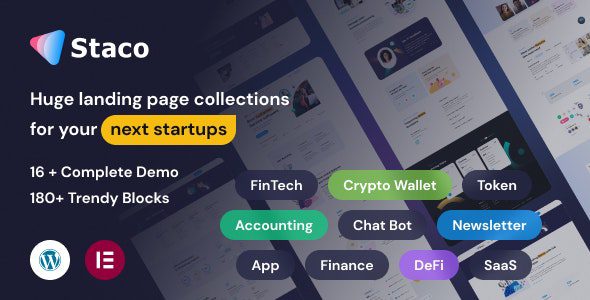 Staco v1.0 – SaaS 初创企业 WordPress 主题下载