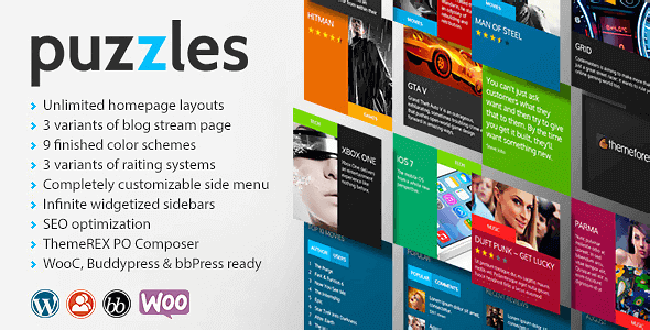 Puzzles v4.2.4 WP 杂志/评论与商店 WordPress 主题下载 + RTL