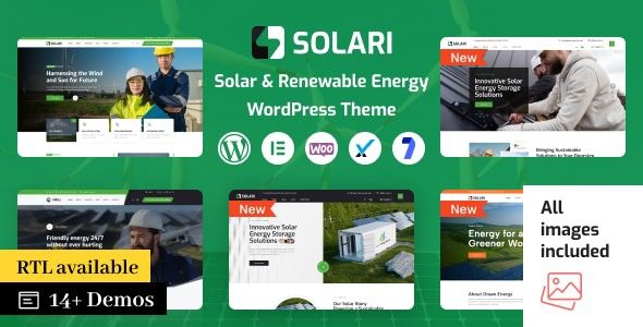 Solari v2.0.9 生态与太阳能光伏 WordPress 主题下载