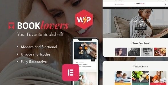 Booklovers v2.13 出版社和书店 WordPress 主题下载 + RTL 