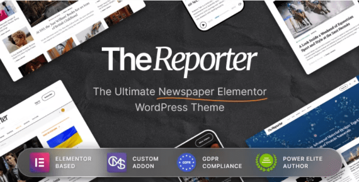 The Reporter v1.1.1 报纸编辑 WordPress 主题下载 [NFIX]