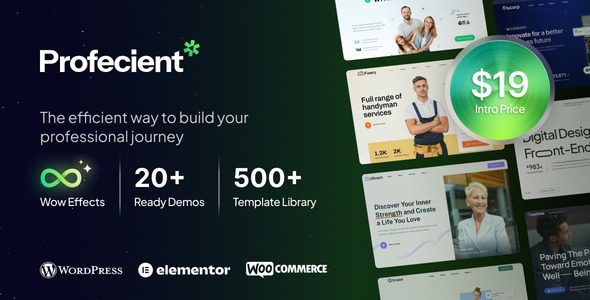 Profecient v1.2.0 多用途 Elementor Business 和 WooCommerce WordPress 主题下载