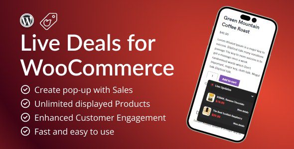 Live Deals for WooCommerce v1.0.0 实时优惠插件下载