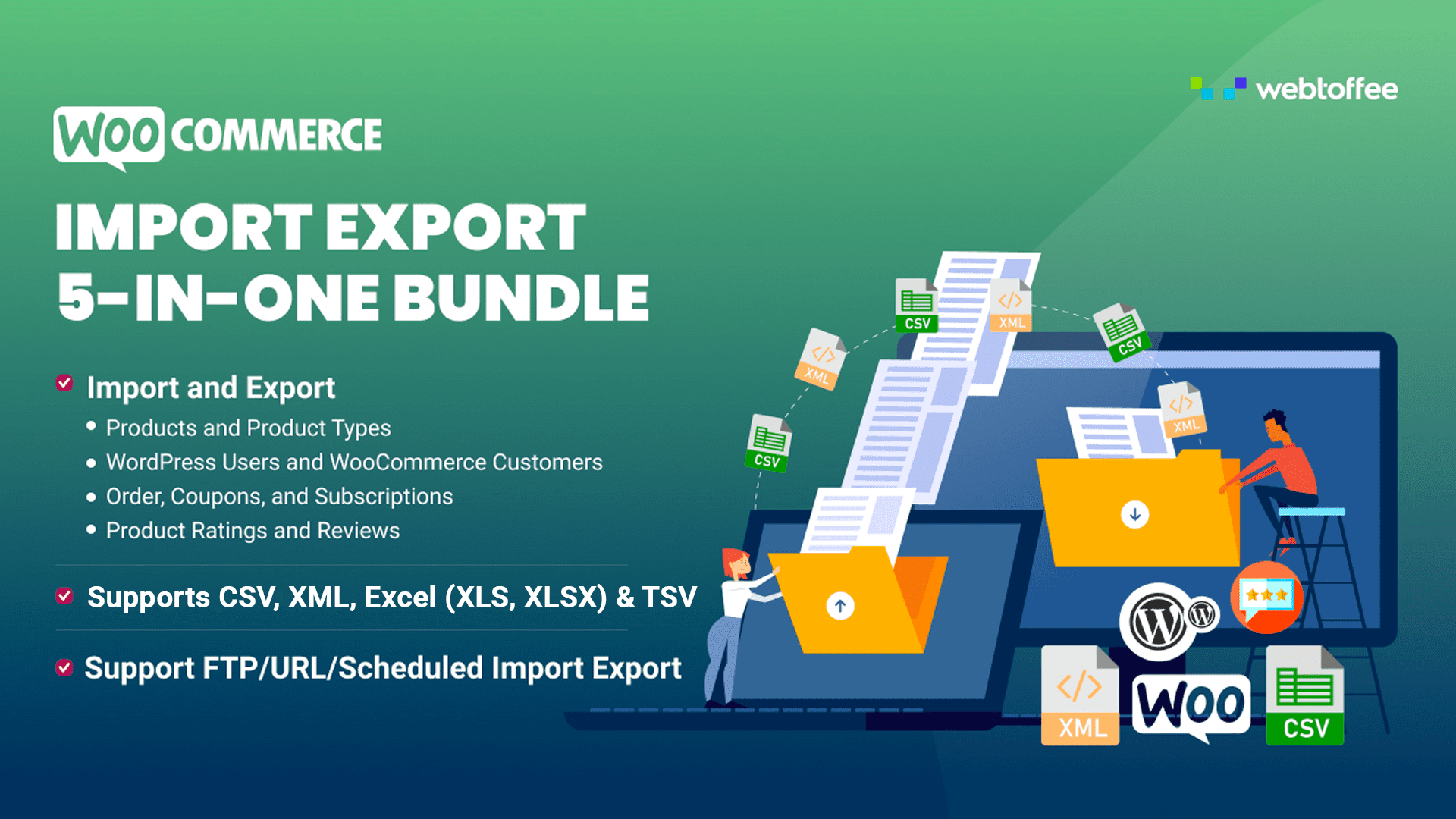 All-in-one WooCommerce Import Export Suite by WebToffee v1.6.0 产品信息批量导入导出插件下载