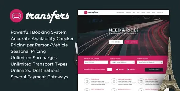 Transfers v2.06 交通与租车 WordPress 主题下载