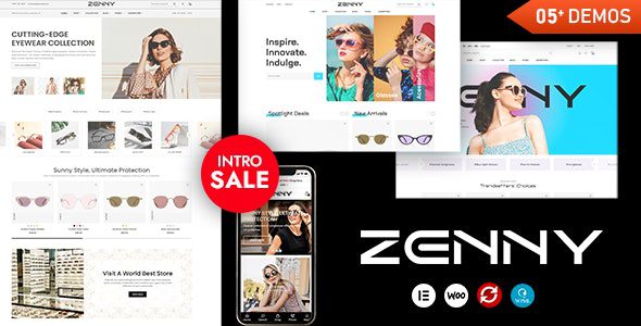 Zenny v1.9.0 – 眼镜和镜片 Elementor WooCommerce WordPress 主题下载