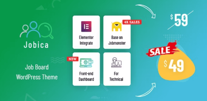 Jobica v1.4.2 Elementor IT 工作板 WordPress 主题下载