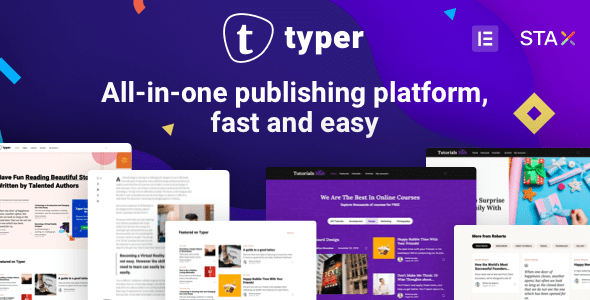 Typer v1.40.0 – 令人惊叹的博客和多作者发布主题下载