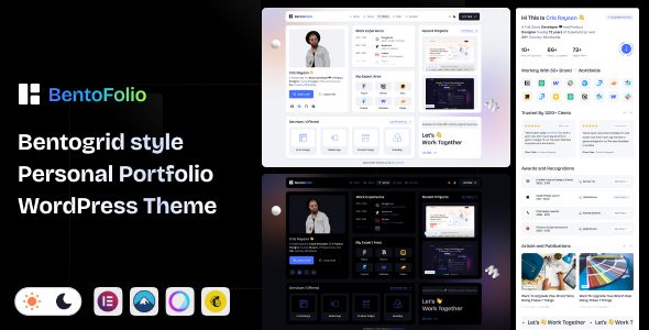 Bentofolio v1.0.1 – 个人作品集 WordPress 主题下载