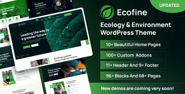 Ecofine v1.1.2 – 生态与环境 WordPress 主题下载