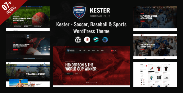 Kester v1.2.6 – 足球俱乐部和体育新闻 WordPress 主题下载