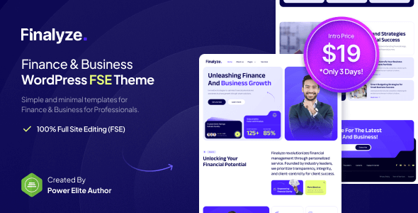 Finalyze v1.0.0 – 金融与商业全站点编辑 WordPress 主题下载