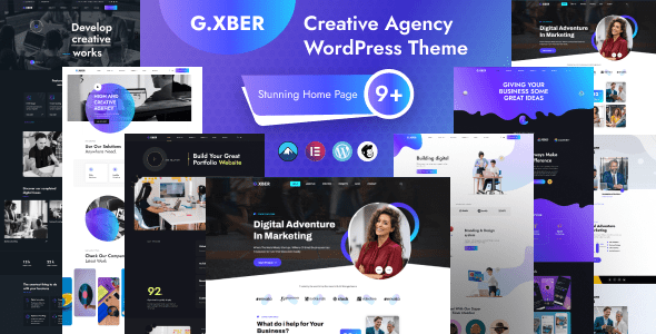 Gxber v1.0.2 – 创意代理机构 WordPress 主题下载