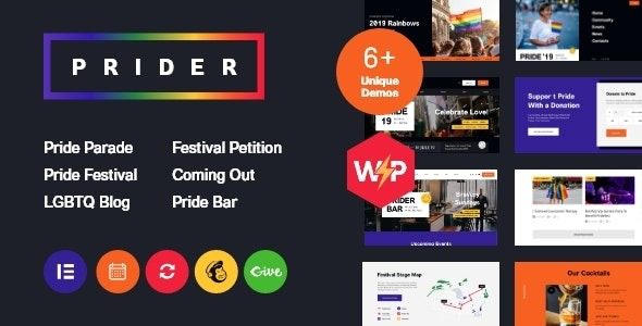 Prider v1.1.1 – 性少数群体（LGBT）和同性恋权利节 WordPress 主题下载 + 酒吧