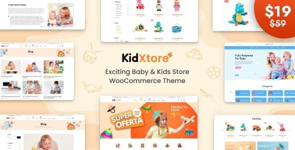 KidXtore v3.1 婴儿商店和儿童用品店童装 WooCommerce 主题下载
