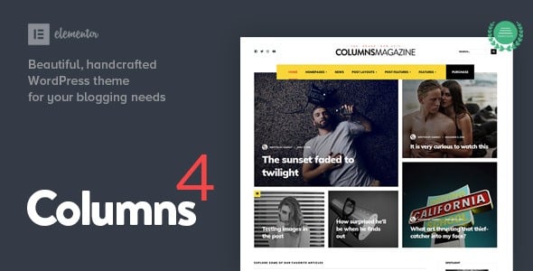 Columns v4.1 令人印象深刻的杂志和博客 WordPress 主题下载