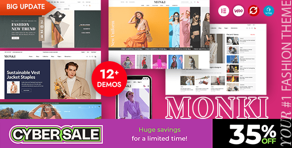Monki v2.1.0 – Elementor 时尚 WordPress 主题下载