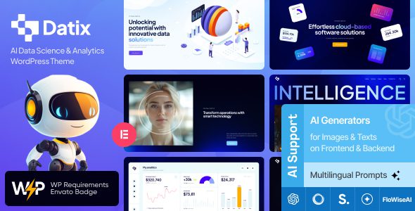 Datix v1.9.0 – 人工智能数据科学与分析 WordPress 主题下载