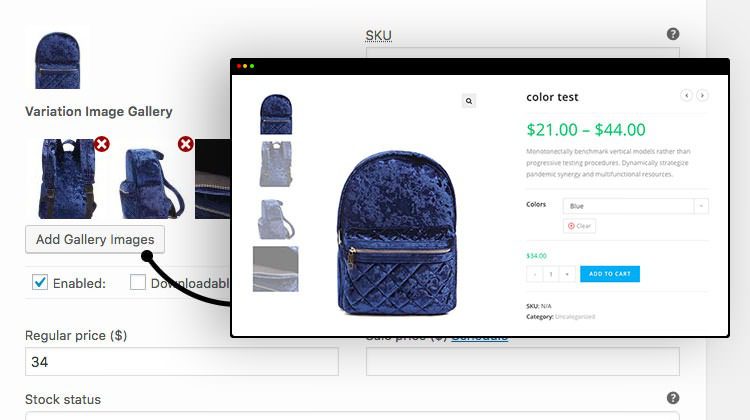 Variation Images Gallery for WooCommerce Pro 2.3.13 [RadiusTheme] WooCommerce 的变体图像库插件下载