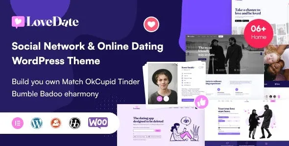 LoveDate v3.6.5 社交约会网络 WordPress 主题下载