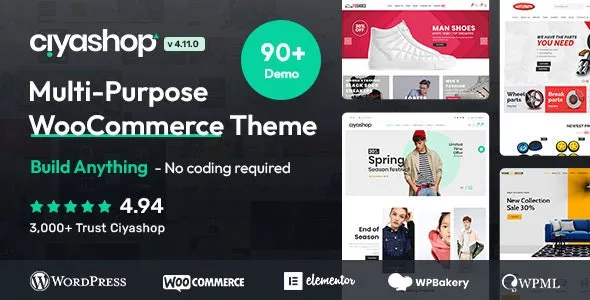 CiyaShop v4.23.1 响应式多功能 WooCommerce WordPress 主题下载+带app应用