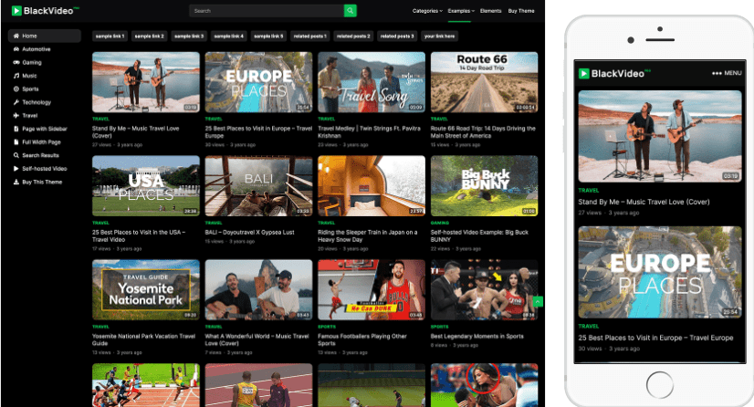 BlackVideo Pro v1.0.4 WordPress视频主题下载