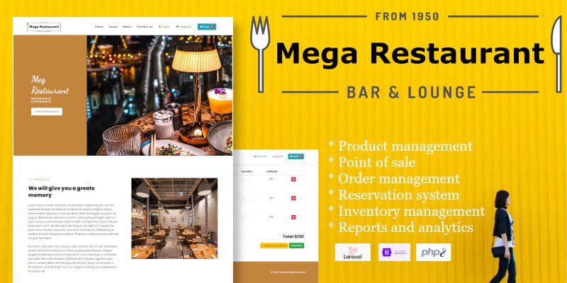 Mega Restaurant v1.0.0-餐厅管理系统PHP源码下载