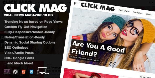 Click Mag 3.7.1  – WordPress新闻杂志/博客主题下载