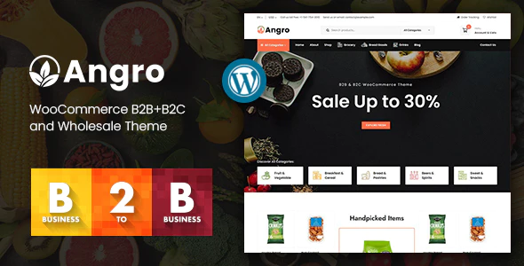 Angro v1.6.1 WooCommerce B2B和批发主题下载