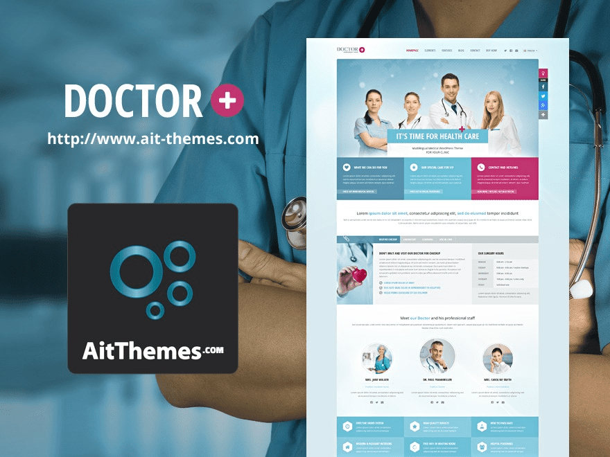 Ait Doctor+ v2.0.6 医疗牙医WordPress主题下载