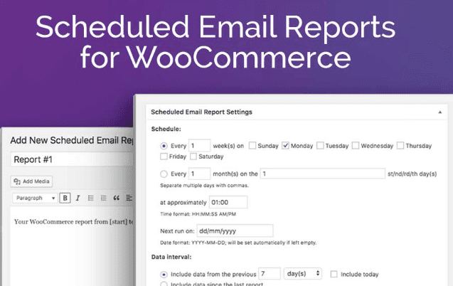 SCHEDULED EMAIL REPORTS FOR WOOCOMMERCE v1.0.21 预定的wooCommerce电子邮件报告插件下载