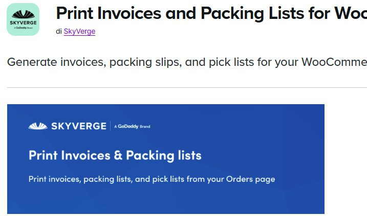Print Invoices and Packing Lists for WooCommerce 3.15.2 打印发票和包装清单插件下载