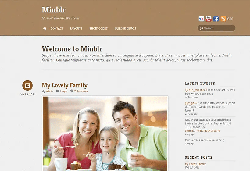 Themify Minblr WordPress Theme v7.0.2 主题下载