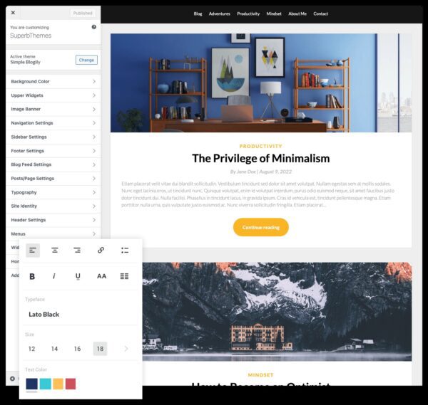 SimpleBlogily v111.4 博客主题下载