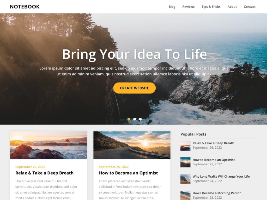 Writers Blogily v121.6 响应式博客主题下载