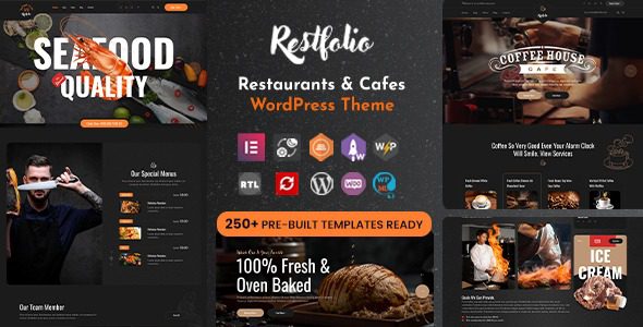 Restfolio v1.0.2 餐馆和咖啡馆WordPress主题下载