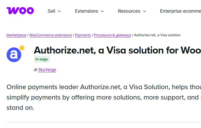 Authorize.net, a Visa solution for WooCommerce 3.10.20 插件下载