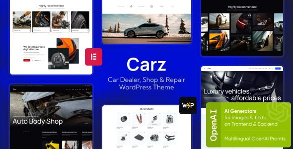 Carz v1.12.0 汽车经销商，商店和维修WordPress主题下载