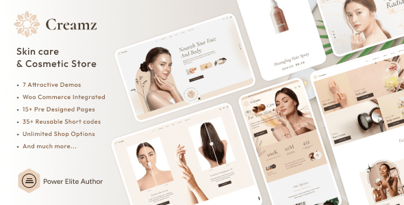 Creamz v1.0.9 美容院和水疗中心 WooCommerce主题下载