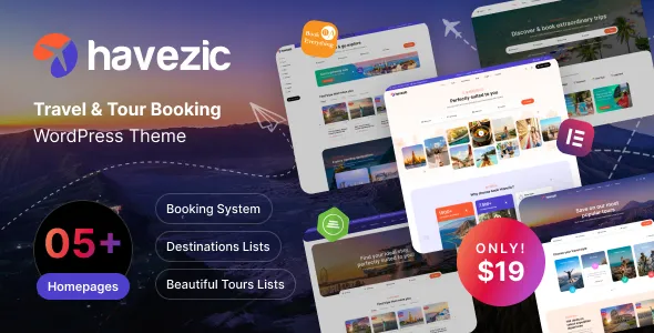 Havezic v1.1.2 旅行和旅游预订WordPress主题下载