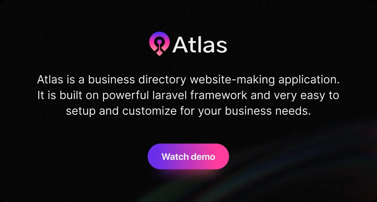 Atlas v1.3.1 Laravel 商业目录列表信息导航插件下载